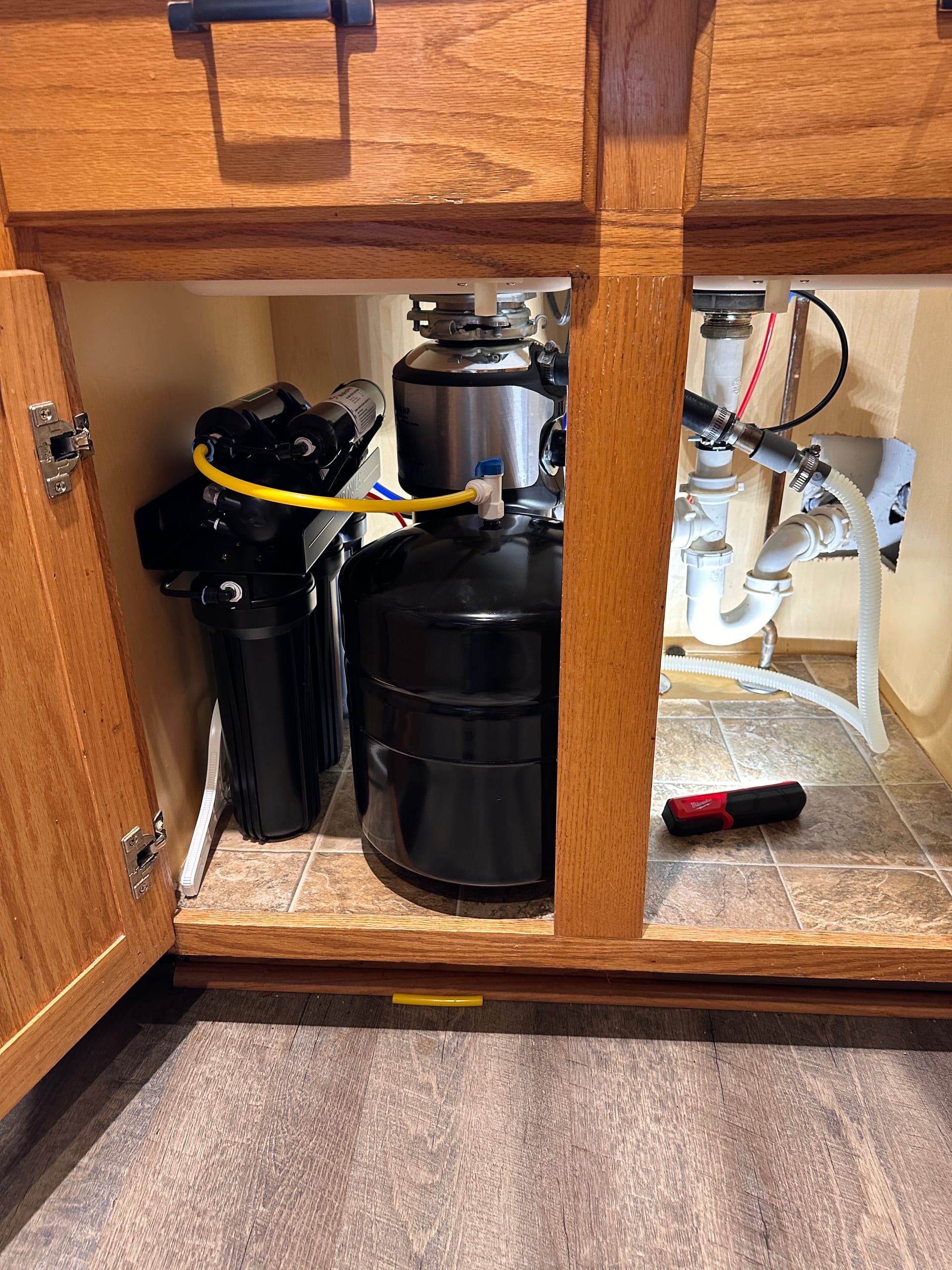 Cabinet Tucked RO System